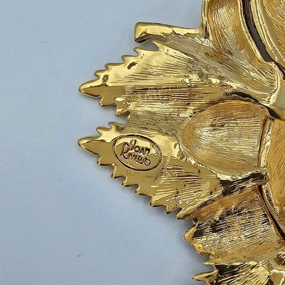 Joan Rivers Cardinal Brooch Vtg Swarovski Crystal Love Birds Winter Holiday Pin - Picture 12 of 15